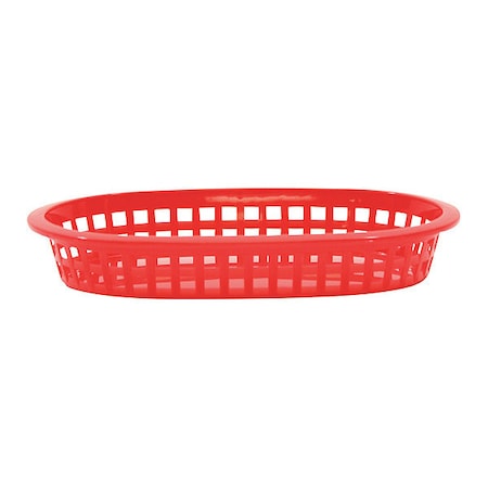 Tablecraft Oval Platter Bskt, 9.25"X6", Red, PK12 1073R