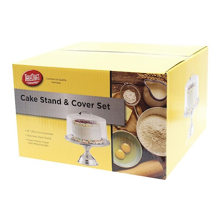 Tablecraft Cake Stand/Cover Set, 12.75"X13.75" H H821422