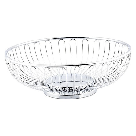 Tablecraft Chalet Rnd Basket, Chrme Pltd, 8.25"X2.1" 4170