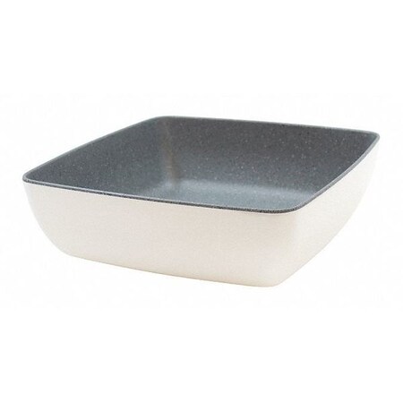 Tablecraft Frostone Nat Gran 10" Sq Bowl, Wht/Grey MGN10WHGNT