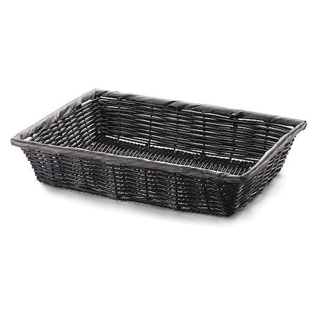 Tablecraft Handwoven Srvng Bskt, Rect, Blk, 14"X10"X3 2488