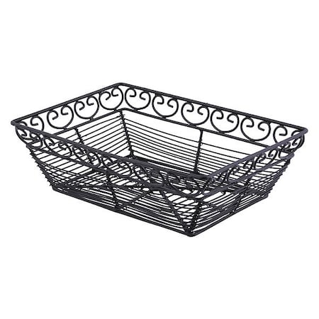 Tablecraft Meditranen Rect Basket, Blk, 9"X6" BK27209