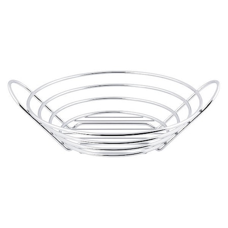 Tablecraft Meranda Rnd Basket, Chrm, 12"X3.5 H7175