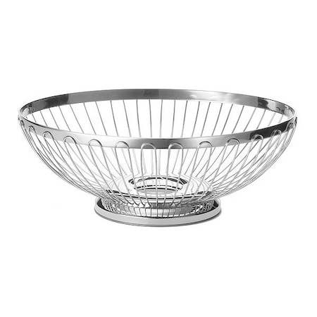 Tablecraft Regent Oval Basket, 18-8 SS, 7"X6"X2.75" 6171