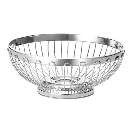 Tablecraft Regent Round Basket, 18-8 SS, 10"X3.75" 6175