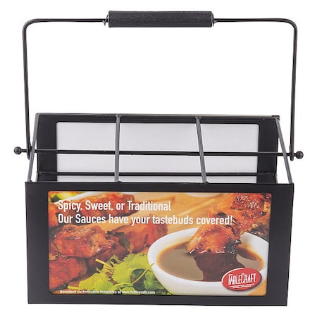 Tablecraft Sqeeze Bottle Caddy, Black, Holds 6 SBC6