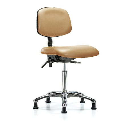Blue Ridge Ergonomics Chair, Vinyl, Med Bench, Chrome Glides, Lark BR-VMBCH-CR-T0-A0-NF-RG-8603