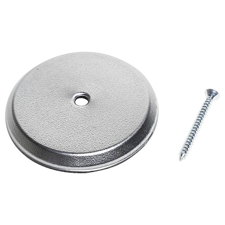 Oatey 4 Dia, Plastic, Chrome, High Impact, Cover Plate 34405