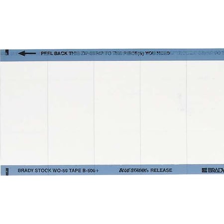 Brady InspectionLabel, White, VinylCloth, PK25 WO-59-PK