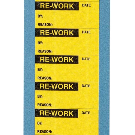 Brady Quality Control Labels 0.625" H x, PK 25, WO-5-PK WO-5-PK