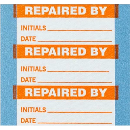 Brady Repaired Labels 0.625" H x 1.5" W, PK 25 WO-31-PK