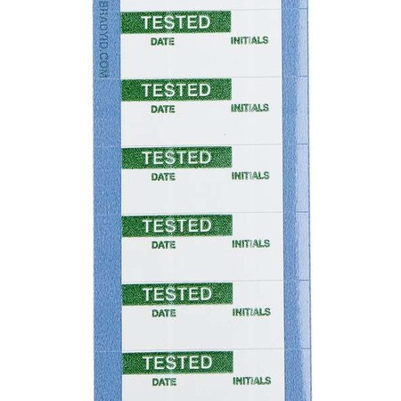 Brady InspectionLabel, Green/White, PK25 WO-38-PK