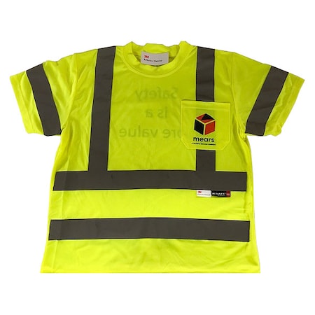 Majestic Glove Short Sleeve Hi-Vis Reflective, 3, R, Polyester, Yellow, 6XL 75-5305-GRA SS20-7XL