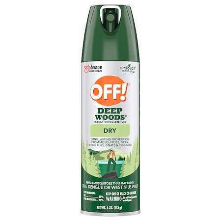 Sc Johnson Dry Spray, 4 oz., Deep Woods, OFF, PK12 616304