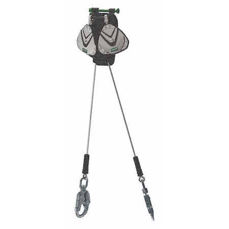 Msa Safety Leading-Edge Self-Retracting Lifeline, 8 ft., Gray/Black 63162-00E