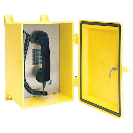 Hubbell Gai-Tronics Weatherproof Telephone, NEMA 4X, Yellow 354-001YL