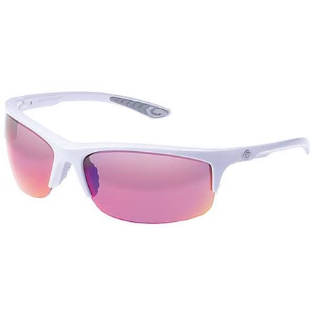 Gargoyles Safety Glasses, Smoke Anti-Reflective, Scratch-Resistant Lens, Polycarbonate, White Half-Frame 10700055.QTM