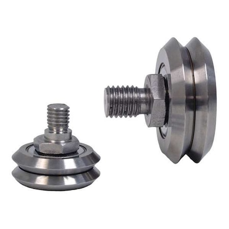 BISHOP-WISECARVER Guide Wheel, Stud, Eccentric, Size 3 SWSE3XA