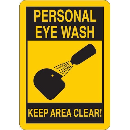 Zoro Select Safety Sign, Plastic, 10 in W x 14 in H 34GJ88