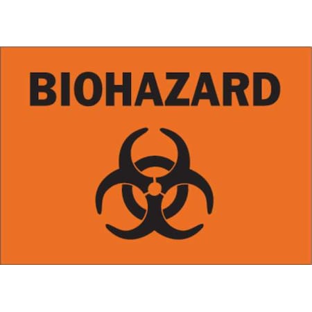 Zoro Select Biohazard Sign, 7 in H, 10 in W, Plastic, English, 35GA26 35GA26