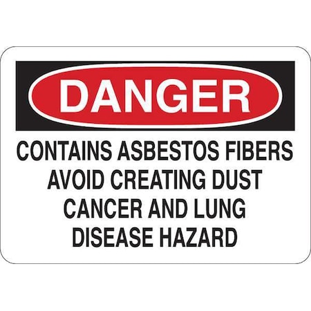 Zoro Select Danger Sign, 5 in H, 7 in W, Vinyl, English, 34GL69 34GL69
