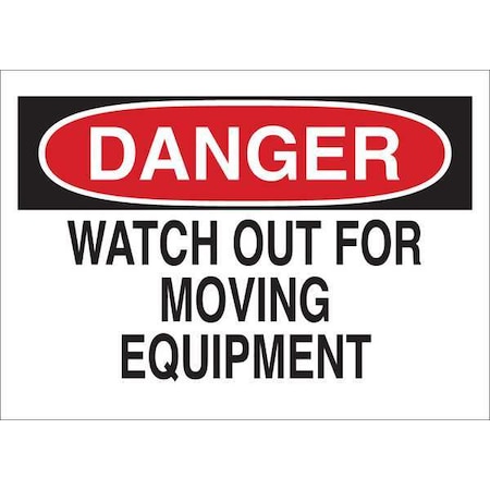 Zoro Select Danger Sign, 10 in Height, 14 in Width, Aluminum, English 35FW40