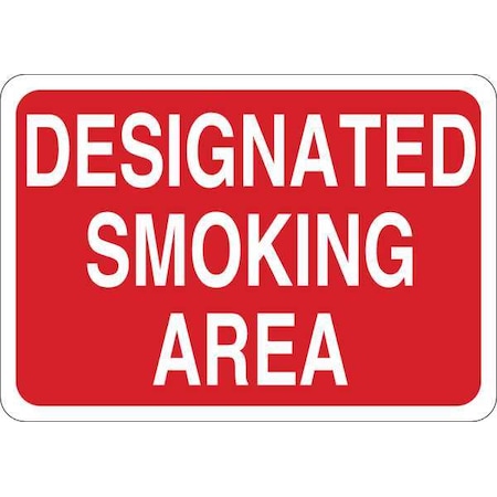 Zoro Select No Smoking Sign, 7" H, 10" W, Vinyl, English, 35GH61 35GH61