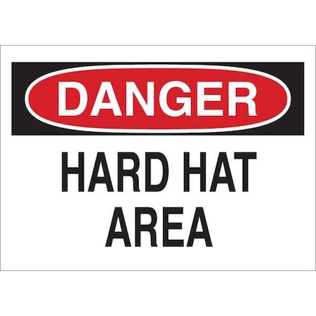 Zoro Select Danger Sign, 10 in Height, 14 in Width, Vinyl, English 34GL12