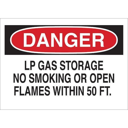 Zoro Select Danger No Smoking Sign, 10" H, 14 in W, Plastic, English, 35FZ45 35FZ45