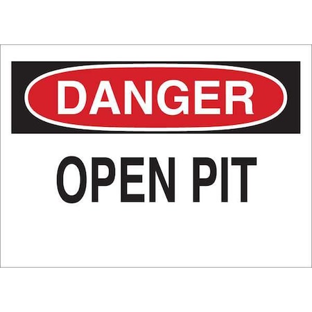 Zoro Select Danger Sign, 10 in Height, 14 in Width, Vinyl, English 35GD69