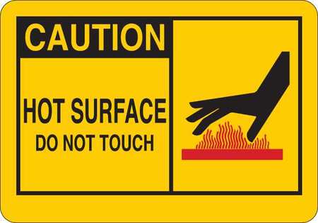 CONDOR Caution Sign, 5 in H, 7 in W, Vinyl, English, 34GL63 34GL63