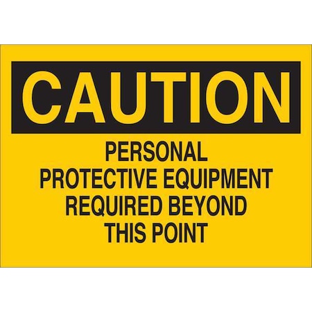 Zoro Select Caution Sign, 7 in H, 10 in W, Plastic, English, 34GK23 34GK23
