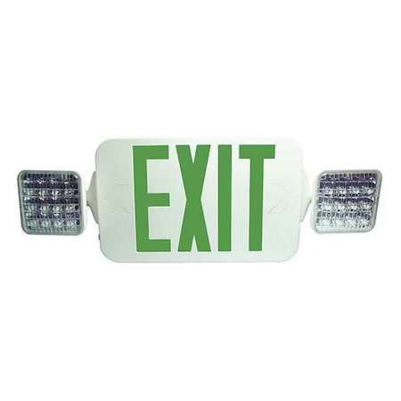 Fulham LED Emergency Combo Unit, White, Green, FHEC33WG FHEC33WG