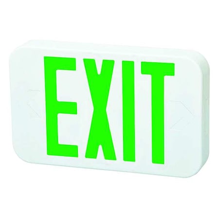 Fulham Exit Sign, White, 1 or 2 Face(s), LED, Universal Mount, Nickel Cadmium FHEX20WGEM