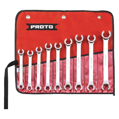 Proto Flare Nut Wrench Set, 9 Pieces, 6 Pts J3740