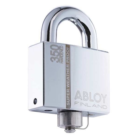 ABLOY Padlock, Keyed Alike, Standard Shackle, Rectangular Hardened Steel Body, Hardened Steel Shackle PLM350/25B-KA