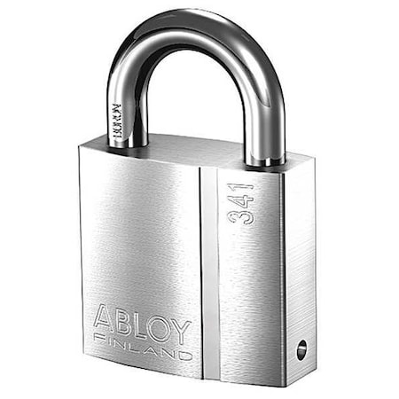 ABLOY Padlock, Keyed Different, Standard Shackle, Rectangular Brass Body, Hardened Steel Shackle PL341/25B-KD