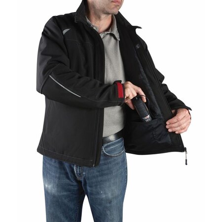 Bosch Men S Black Polyester Heated Jacket Size M Ghj12v 10m Zoro Com