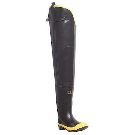 Lacrosse Hip Wader, Rubber Upper, Rubber Outsole, Steel Toe, 32 in Boot Height, Defined Heel Heel, Size 12 D 24009091
