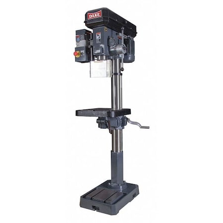 Dake Floor Drill Press, Belt Drive, 1 1/2 hp, 115V AC V, 18 in Swing, Variable Speed 977700-1V