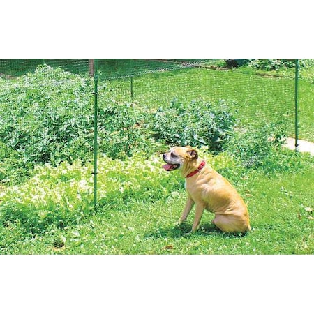 Zoro Select Deer Fence Kit, 7 FT. X 100 FT, Black, Square Mesh Size 0.63"X0.75" 2A130002