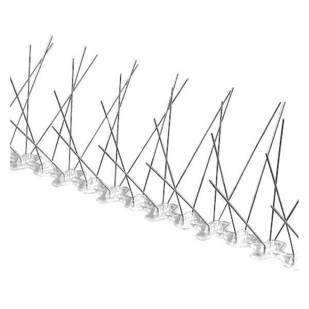 Bird Barrier Bird Repellent Spikes, Bird-Flite, 25 ft., Color: Silver BP-F225