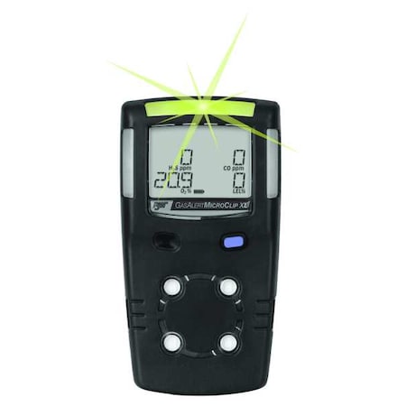 HONEYWELL Multi-Gas Detector, 18 hr Battery Life, Black MCXL-X0H0-B-NA