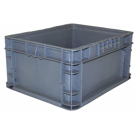 Ssi Schaefer Straight Wall Container, Charcoal, High Density Polyethylene, 0.48 cu. ft. Volume Capacity AF121507.AAGY3