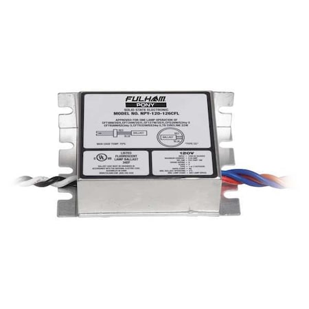 Fulham CFL Ballast, Rapid, CFL Lamps, Pony NPY-120-126-CFL