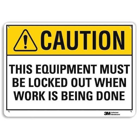 Lyle Caution Sign, 7 in Height, 10 in Width, Aluminum, Vertical Rectangle, English U4-1028-NA_10x7