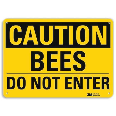 Lyle Caution Sign, 7 in Height, 10 in Width, Aluminum, Vertical Rectangle, English U4-1079-RA_10X7
