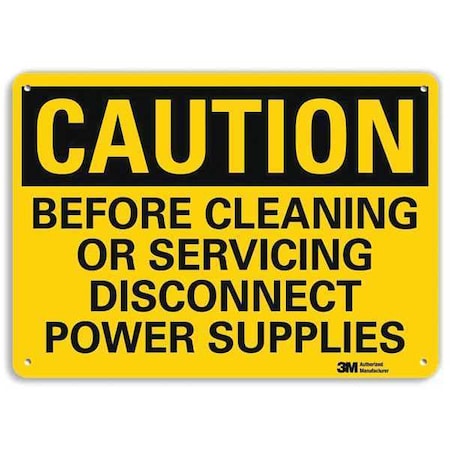 Lyle CAUTION BEFORE CLEANING OR SERVICING DISCONNECT POWER SUPPLIES, 7 x 10, Plastic, U4-1081-NP_10X7 U4-1081-NP_10X7