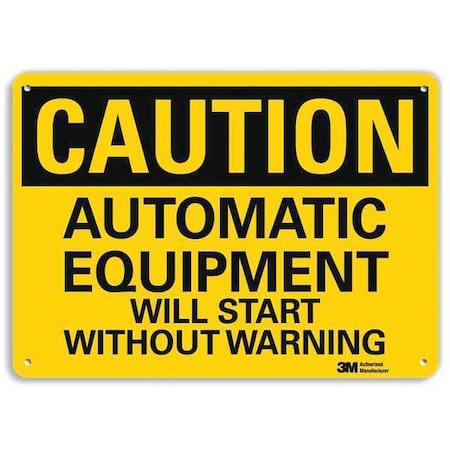 Lyle Safety Sign, 7 in Height, 10 in Width, Aluminum, Vertical Rectangle, English, U4-1068-RA_10X7 U4-1068-RA_10X7
