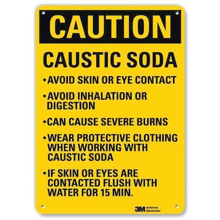 Lyle Caution Sign, 10 in Height, 7 in Width, Plastic, Horizontal Rectangle, English U4-1108-NP_7X10
